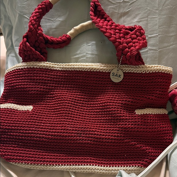 The Sak Handbags - The Sak Red and Cream Shoulder Bag